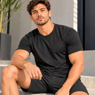 Kit 5 Camisetas Masculinas Dry Fit Premium Tecido Grão de Arroz Respirável Secagem Rápida, Não Amassa, Conforto Fitness