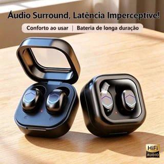 Fone De Ouvido Sem Fio Mini Bluetooth TWS, Som Estéreo Imersivo, Design Intra-Auricular Pequeno, Ideal para Dormir