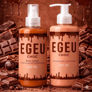 1 Kit Feminino Body Splash Egeo Choco com gliter 200Ml + 1 Hidratante 200ML