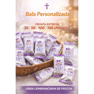 Lembrancinhas de Páscoa/Quaresma Personalizadas 30, 50 ou 100 Unidades | Balas para eventos em Igrejas/Festas e empresas em Oferta na Shopee