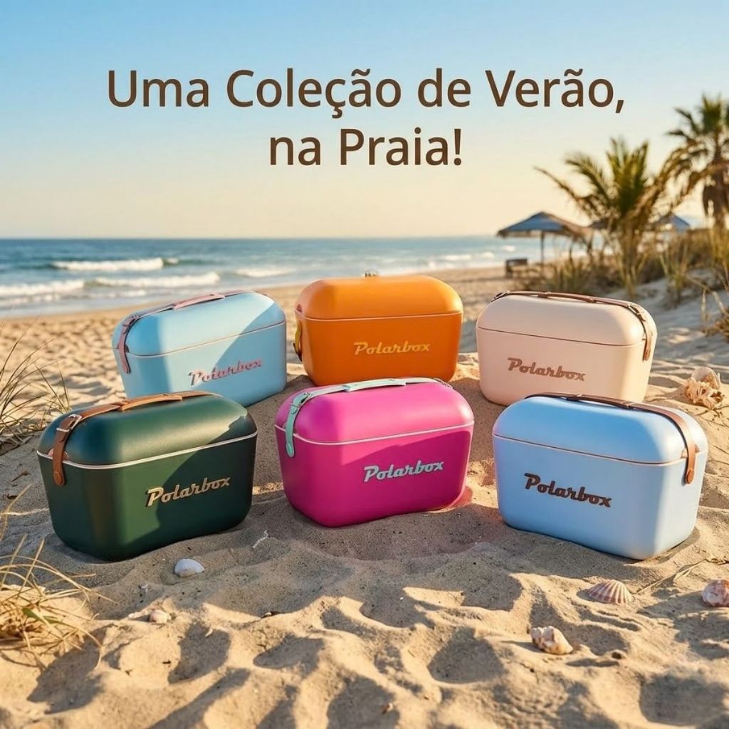 Caixa Térmica Cooler Portátil Polarbox com Alça em Couro Camping
