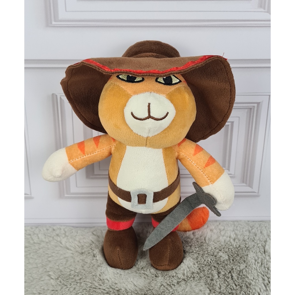 Pelúcia Gato de Botas 22cm Brinquedo Kids Desenho Criança Fofo | Shopee ...