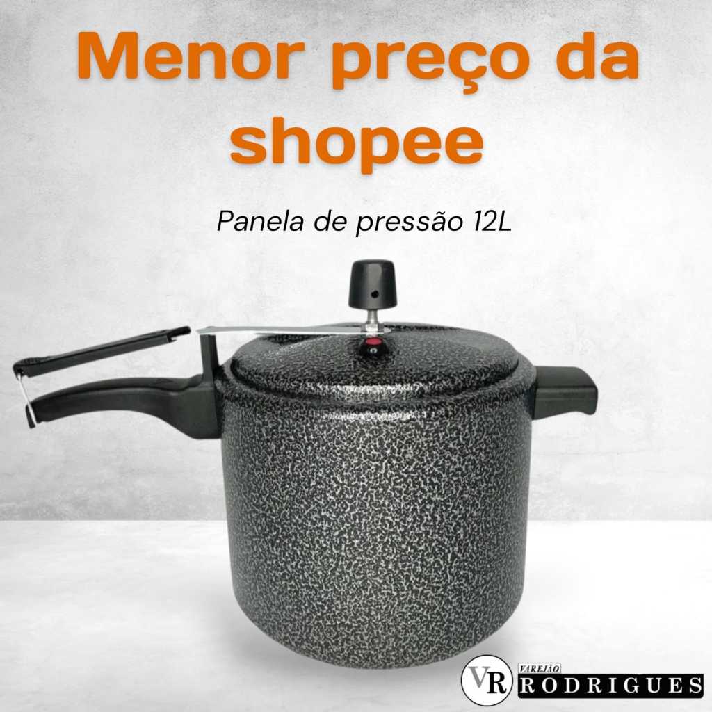 Panela de pressão 12L ROQUE, aprovada pelo INMETRO | Shopee Brasil