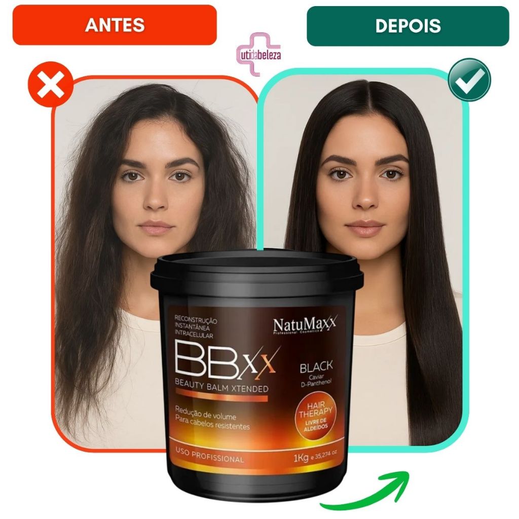 BBXX Beatuy Balm Xtended Black Máscara Botox Capilar Profissional