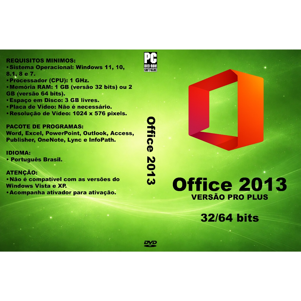 Office 2013 - 32/64 bits - DVD/PC | Shopee Brasil