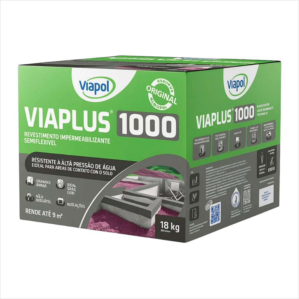 Viapol 1000 Argamassa Impermealizante Viaplus Resistente À Alta Pessão ...