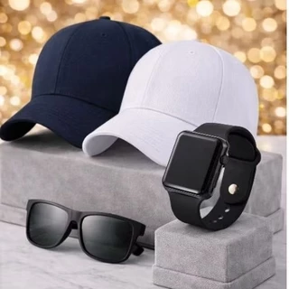 Kit Masculino Relógio Digital + Boné Masculino Liso + Óculos Premium Mega Oferta Black Friday promoçao ano novo 2025