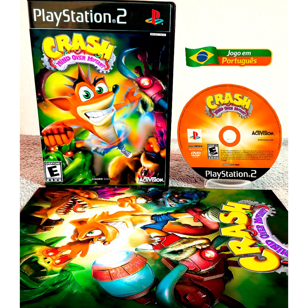 Jogo Crash Mind Over Mutant em Português PT-BR PS2 Mídia Física