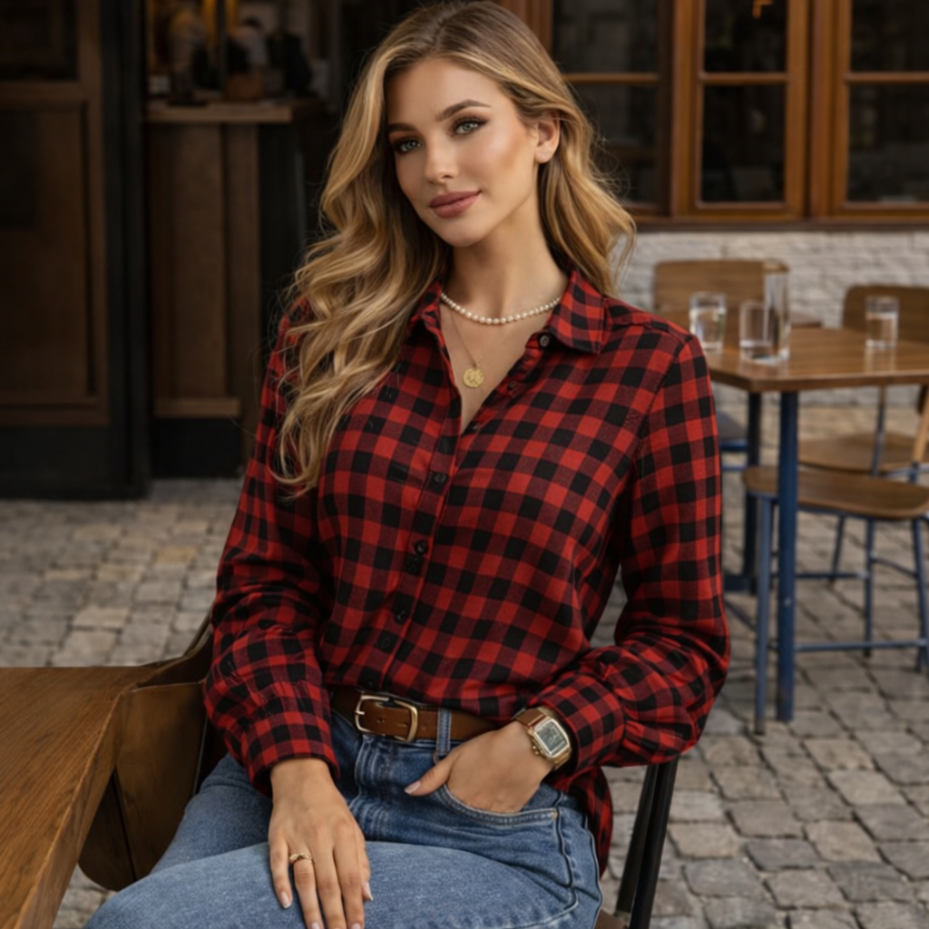 Camisa Xadrez Feminina Quadriculada Festa junina | Shopee Brasil