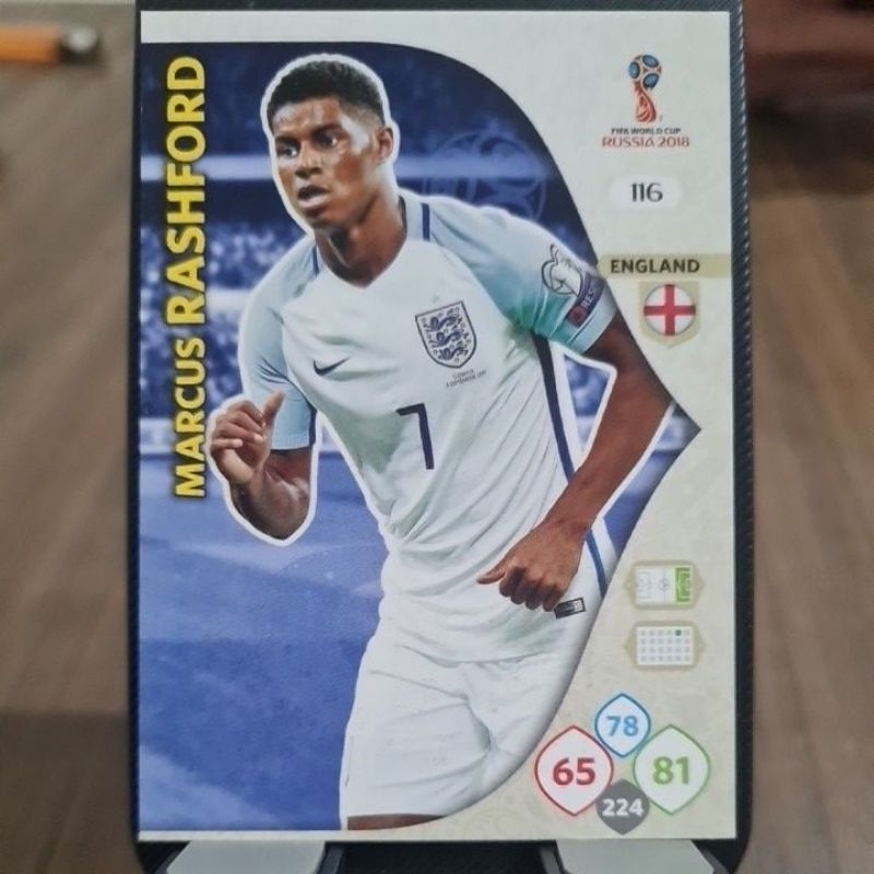 Base Card 116 MARCUS RASHFORD INGLATERRA, Panini Adrenalyn XL da