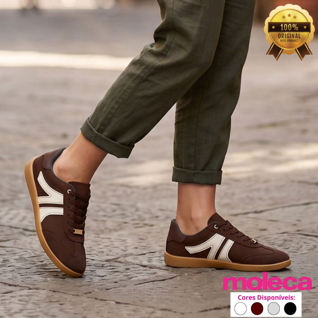 Tênis Feminino Moleca 5605.472 Casual Super Confortável Baixo