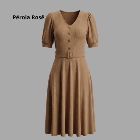 Vestido Mídi Godê Feminino Moda Evengélica