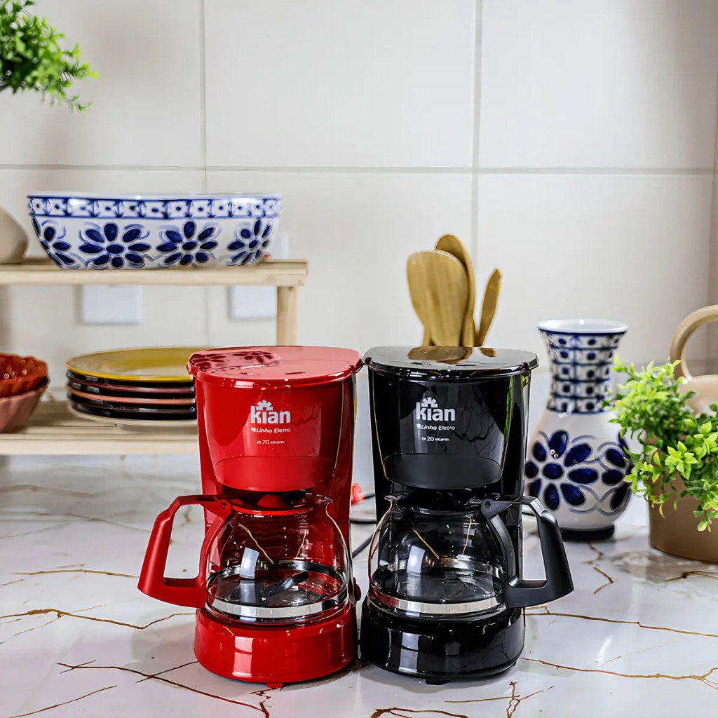 Cafeteira Elétrica Vermelha Kian 20 xícaras 127v