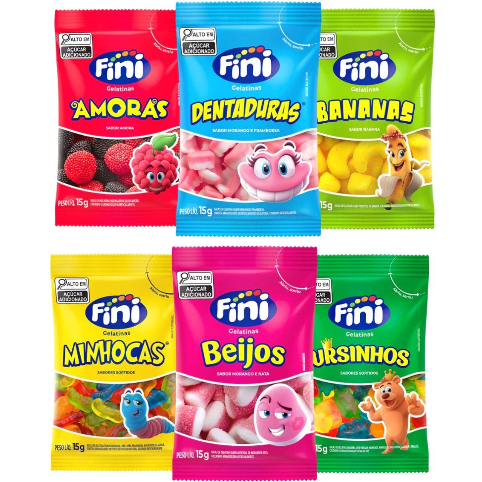 Fini Mini Amoras e Beijos de 15g cada | Shopee Brasil