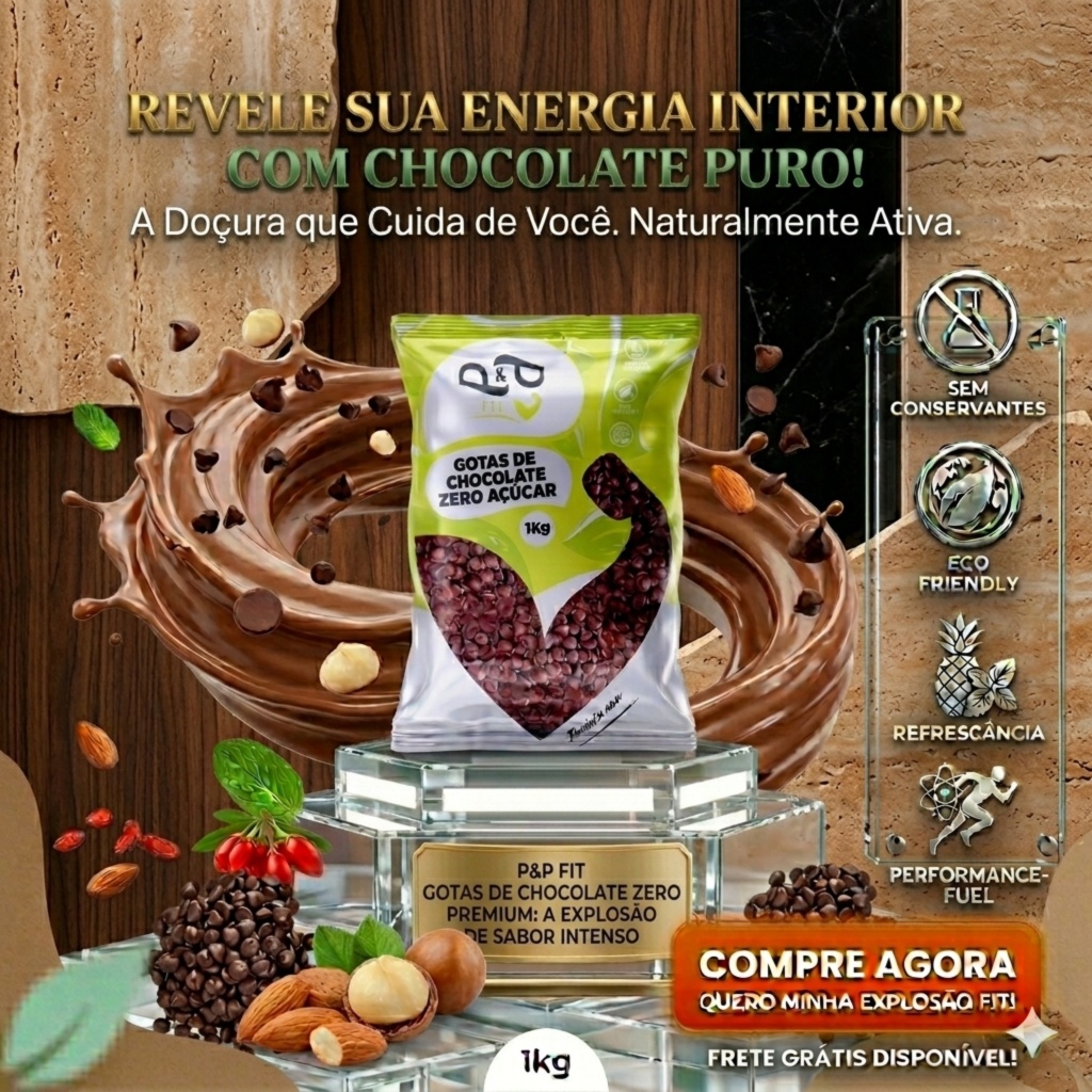 Gotas de Chocolate 70% Zero Açúcar – Puro e Amargo | Ideal para Dieta ...