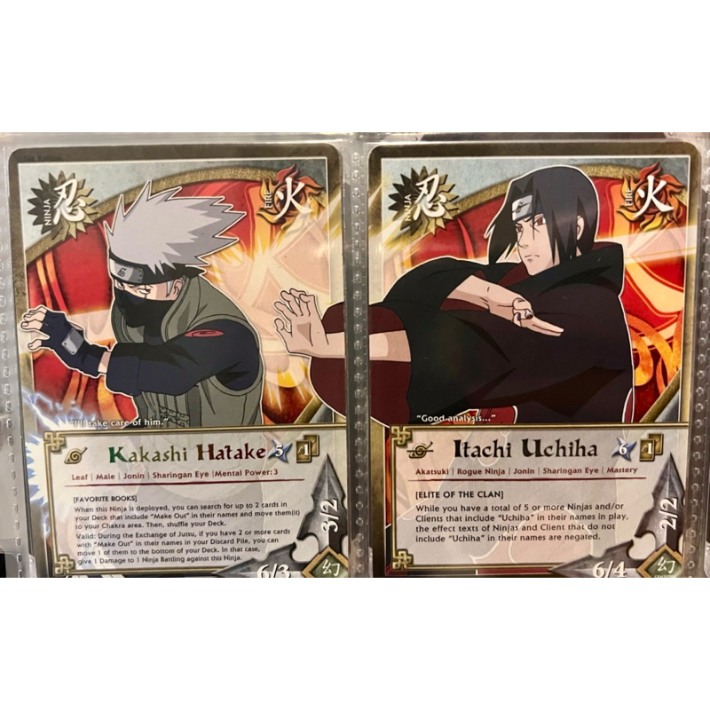 Kit 6 Cards Itachi Sasuke Sakura Sasori Naruto Collectible Card