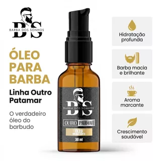 Óleo Para Barba 30ml Hidratante Perfumado Brilho Crescimento Maciez Anti Frizz Profissional Barba dos Sonhos