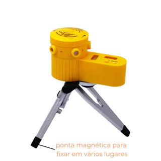 Nível A Laser Multiuso 5 Linhas Com Tripé Ajustável Luz Vermelha Construção Profissional Luatek LV-06