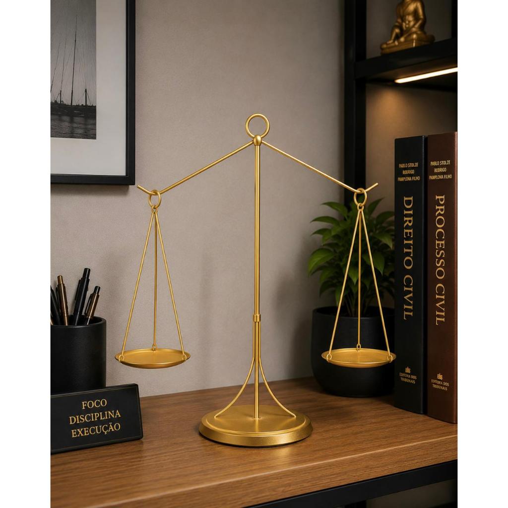 Escultura Balança Justiça Direito Estátua Decorativa Para Sala ...