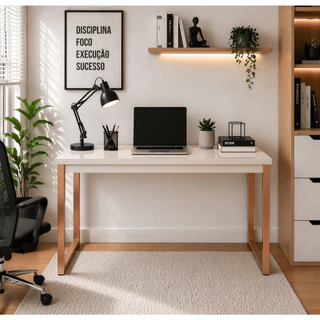 Mesa Escritório Escrivaninha Estilo Industrial 90cm | Home Office, Estudos e Penteadeira