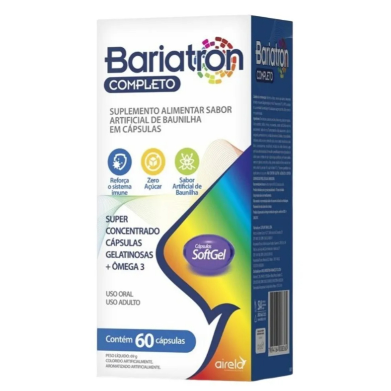 Bariatron Completo Omega 3 Baunilha 60 Caps Airela