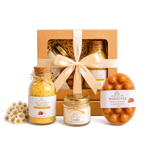 Kit presente SPA mini com Vela + Escalda pés + Sabonete Massageador