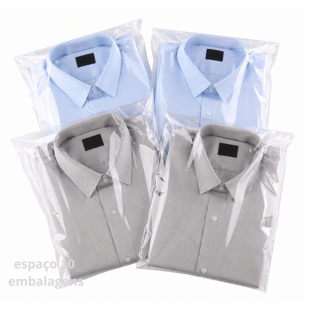 Saco plástico Para Roupas 30x40 Jeans Blusas Vestidos Camisas Bermudas ...