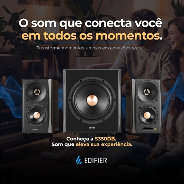 Caixa de Som com Subwoofer Bluetooth 150W RMS EDIFIER S350DB