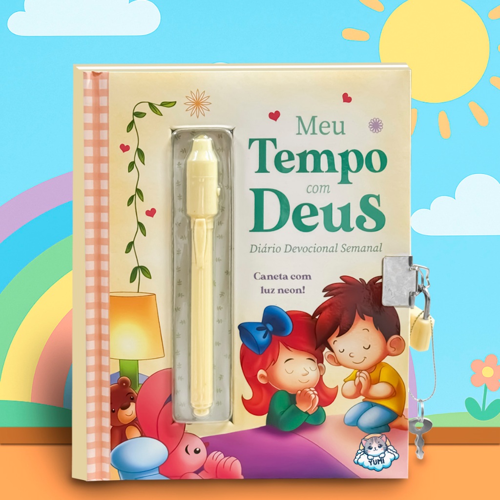 Diário Infantil Devocional Meu Tempo com Deus + Caneta Mágica