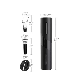 Kit Abridor Elétrico de Vinho com Decantador Automático e Acessórios Premium
