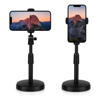 Suporte Tripé Celular Mesa Versão Atualizada Base Pesada Estável Rotação 360° Altura Extensível Para Vlogs E Selfies Pro
