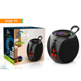 Caixa De Som 8W Bluetooth 5.3V Spenker Com LED RGB FM TF USB Sing-e P1