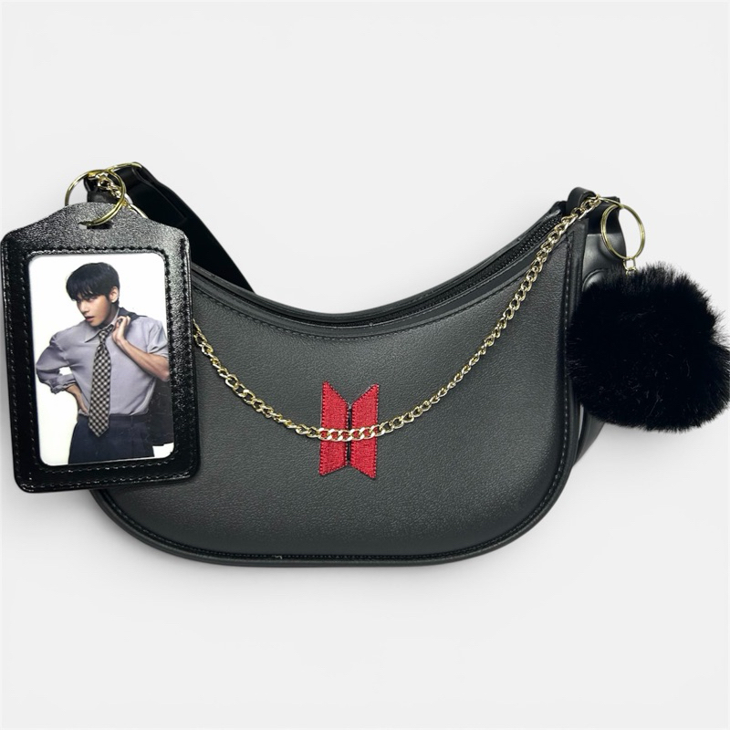 BOLSA PEQUENA DO BTS- PRETA DOURADA | Shopee Brasil