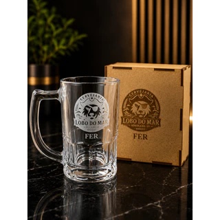 Caneca de Chopp Personalizada + Caixa MDF | Gravação a Laser