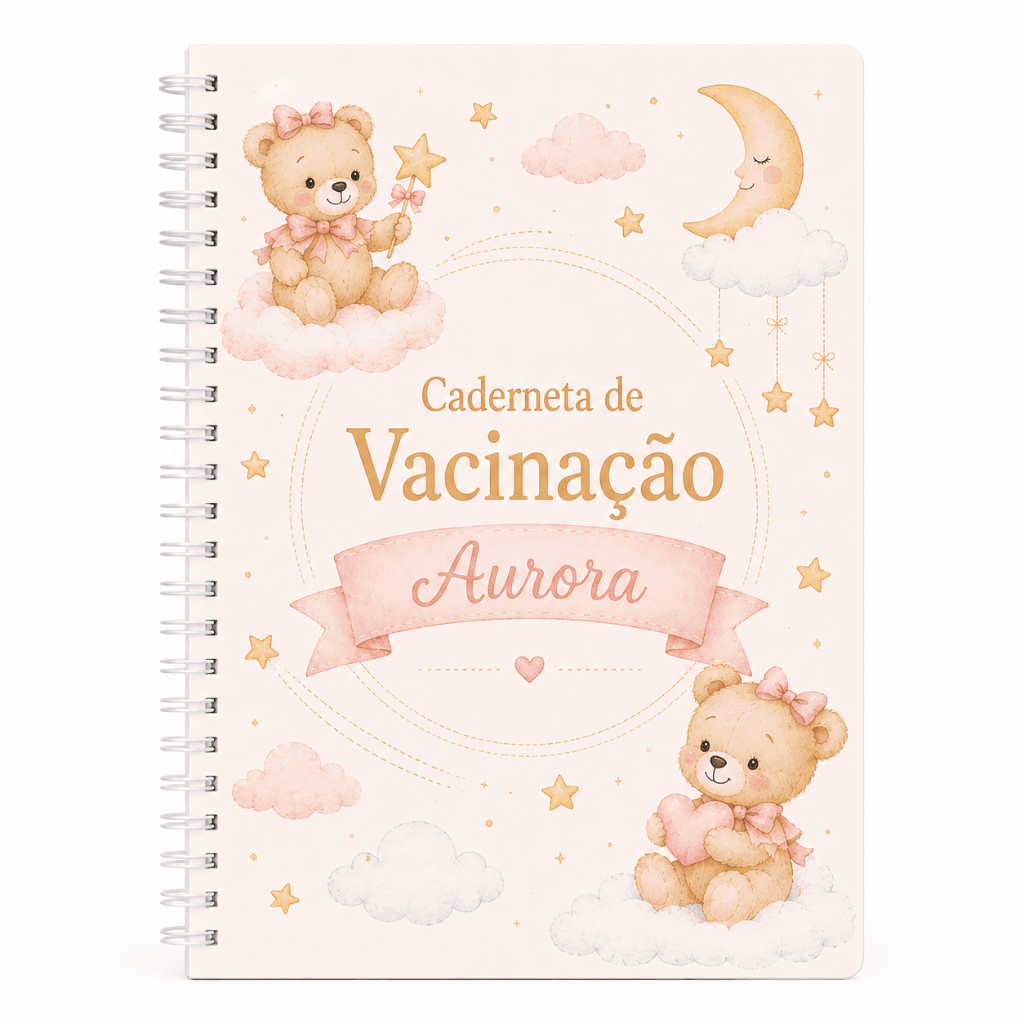 Caderneta de Vacinação Ursinha Rosa