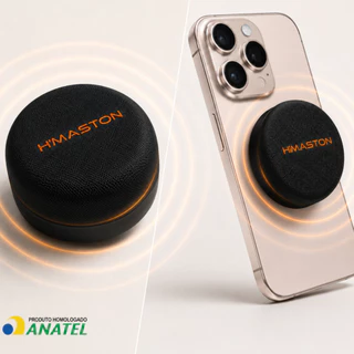 Caixa de Som Bluetooth 15W H'Maston AM55 Base Magnética Sem Fio Portátil para Celular Android iPhone Som Potente