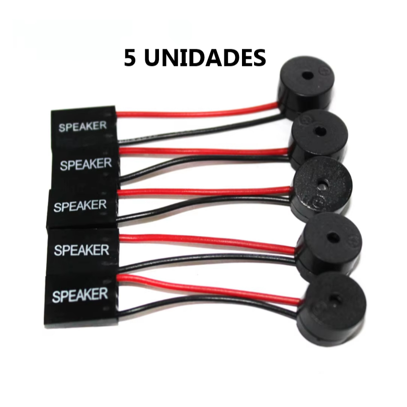 Kit com 5 Speaker Buzzer Beep para Placa Mãe Desktop PC | Shopee Brasil