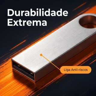Pen Drive Portátil DataTraveler SE9 Metal USB 2.0 para Arquivos Fotos Vídeos 8GB-256GB