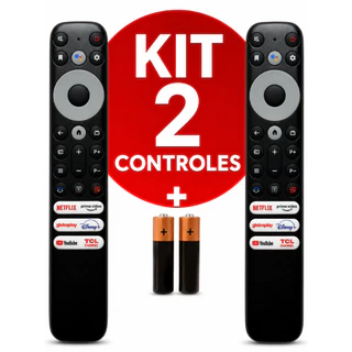 Kit Controle Remoto Para Tv Tcl Smart 4k Rc902v Netflix Youtube