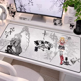 MousePad Gamer Antiderrapante 80x30 e 90x40 Extra Grande Nova Misa Amane Luz Yagami - SUB