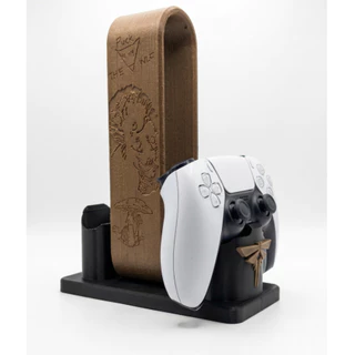 Suporte Controle PS5 Xbox + Headset Gamer Organizador Mesa Base Estável