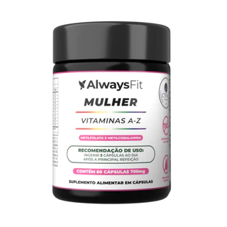ProVit A-Z Mulher AlwaysFit | Multivitamínico com Vitaminas, Minerais e Glicina | 60 Cápsulas de 700 mg