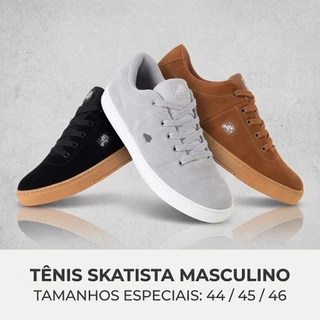 Tênis Masculino Skatista Street Sapatenis Antiderrapante 38 ao 46