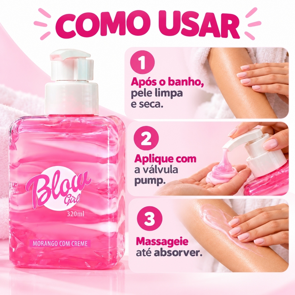 Hidratante corporal bifásico Blow Girl Morango Doce — foto 5