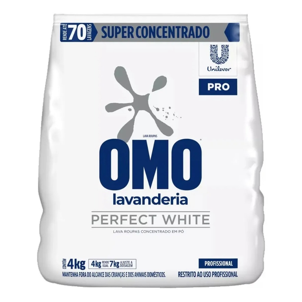 Sabão em Pó Omo Lavanderia Profissional 4kg - Remove Manchas e Cuida ...