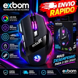 Mouse Gamer 3200 dpi Com Fio USB 7D Extreme 7 Cores MS-G260 EXBOM - NOVO LACRADO