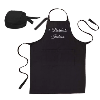 kIt 3 Aventais com 3 Bandanas *bordados Personalizado Oxford Regulável Altura Com Bolso Chef Bar Rápido Mesmo Dia
