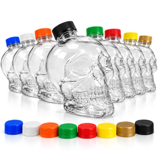 CAVEIRA PET 500ml Garrafa Plastico Virgem C/ Tampa Lacre –kit com 5 un– Suco Licores Molhos –ATACADO
