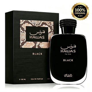 Perfume Rasasi Hawas For Him EDP 100ml Masculino Fragrância Árabe Variantes Black / Ice