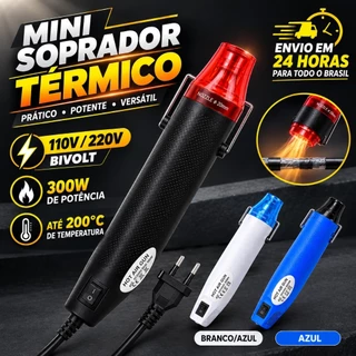 Mini Soprador Térmico 300W 110V/220V Portátil para Artesanato Resina PVC Tubo Termorretrátil Velas e Reparos